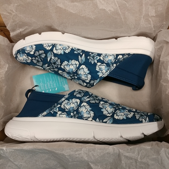 Vera Bradley VB Cloud Convertible Slip-On Shoe Blue Floral Women's 10 - Picture 4 of 14